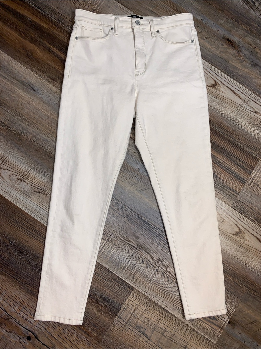 Banana Republic High-Rise Off-White Jeans
